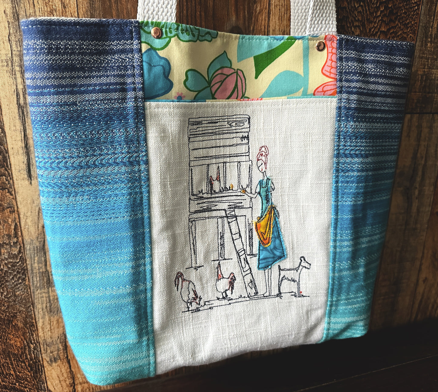 Chicken Lady Tote/Book Bag