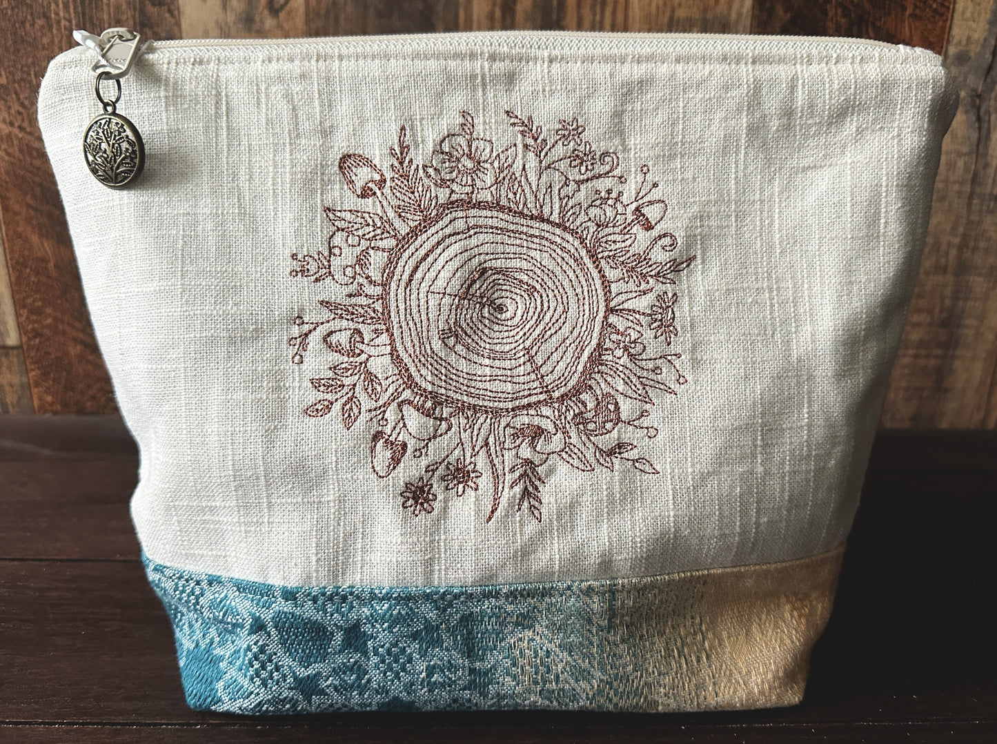 Nurse Log Medium Project or Cosmetic Zipper Bag