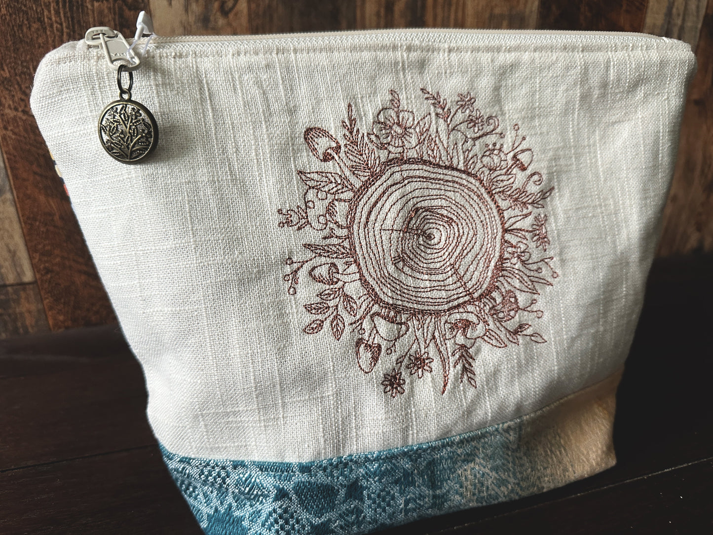 Nurse Log Medium Project or Cosmetic Zipper Bag