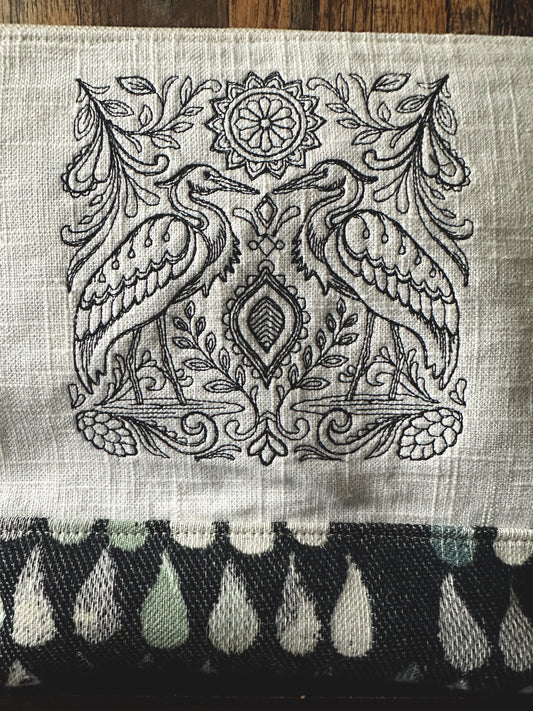 Great Blue Heron Medium Project or Cosmetic Zipper Bag