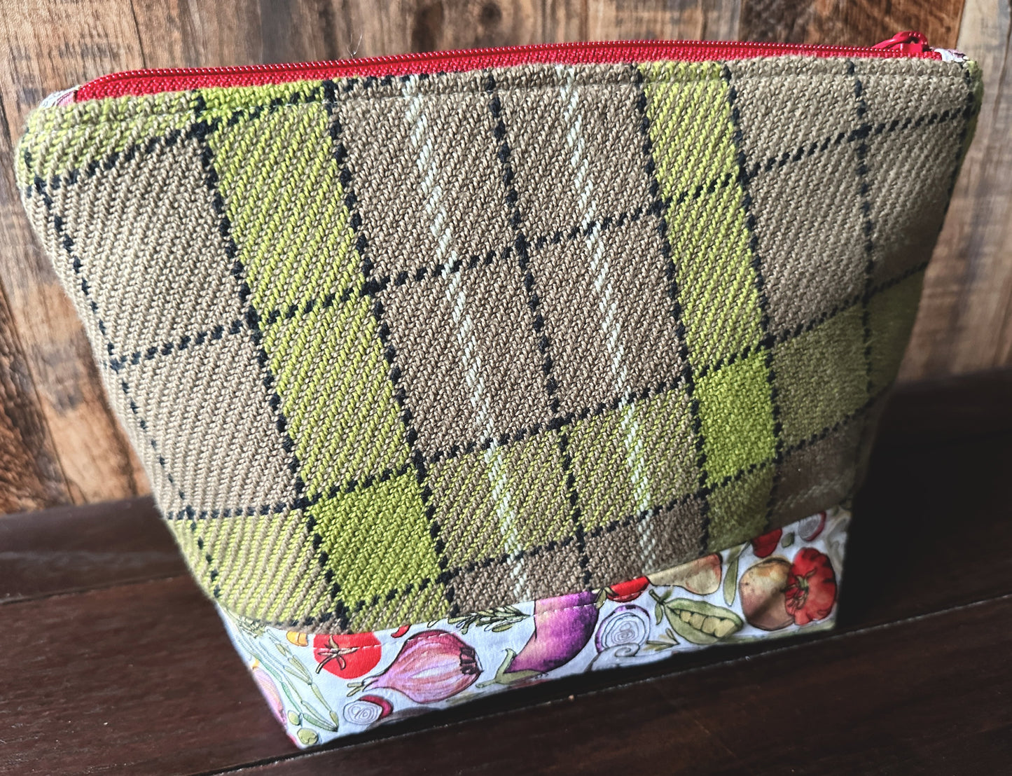 Gardening with My Dog Medium Project or Cosmetic Zipper Bag