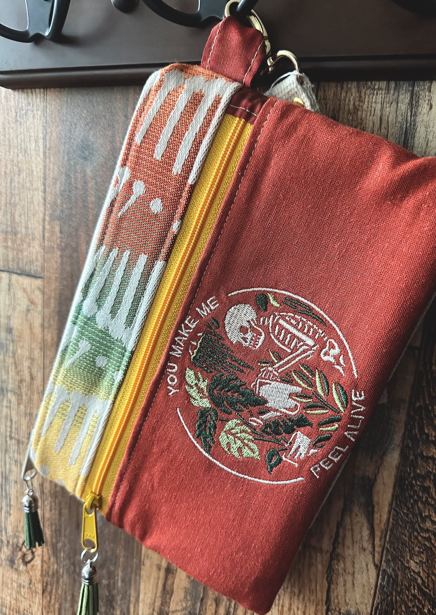 Plant Lovers Small Double Zipper Clutch and E-Reader Pouch