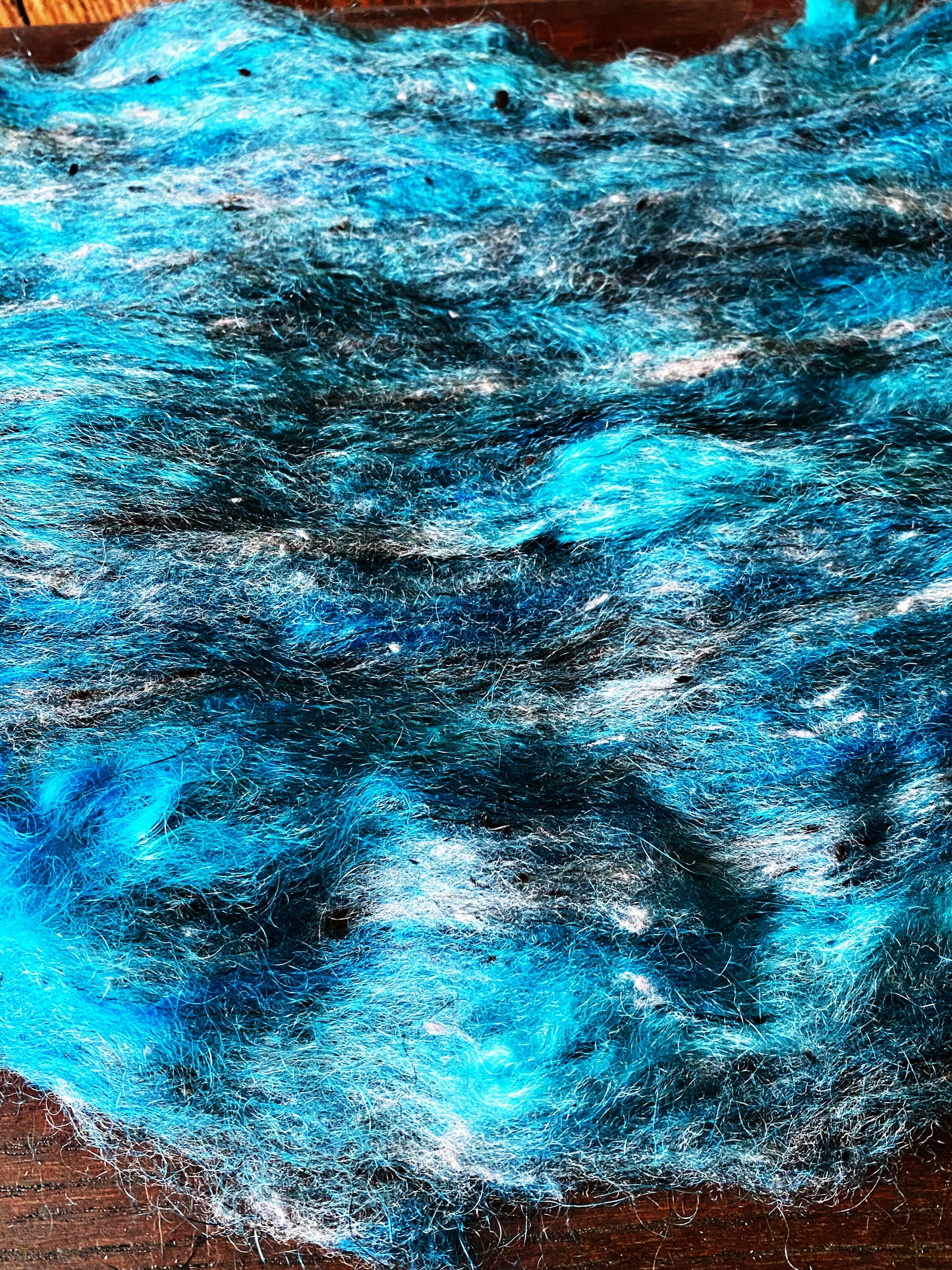 Magpie Art Batt for Spinning or Felting