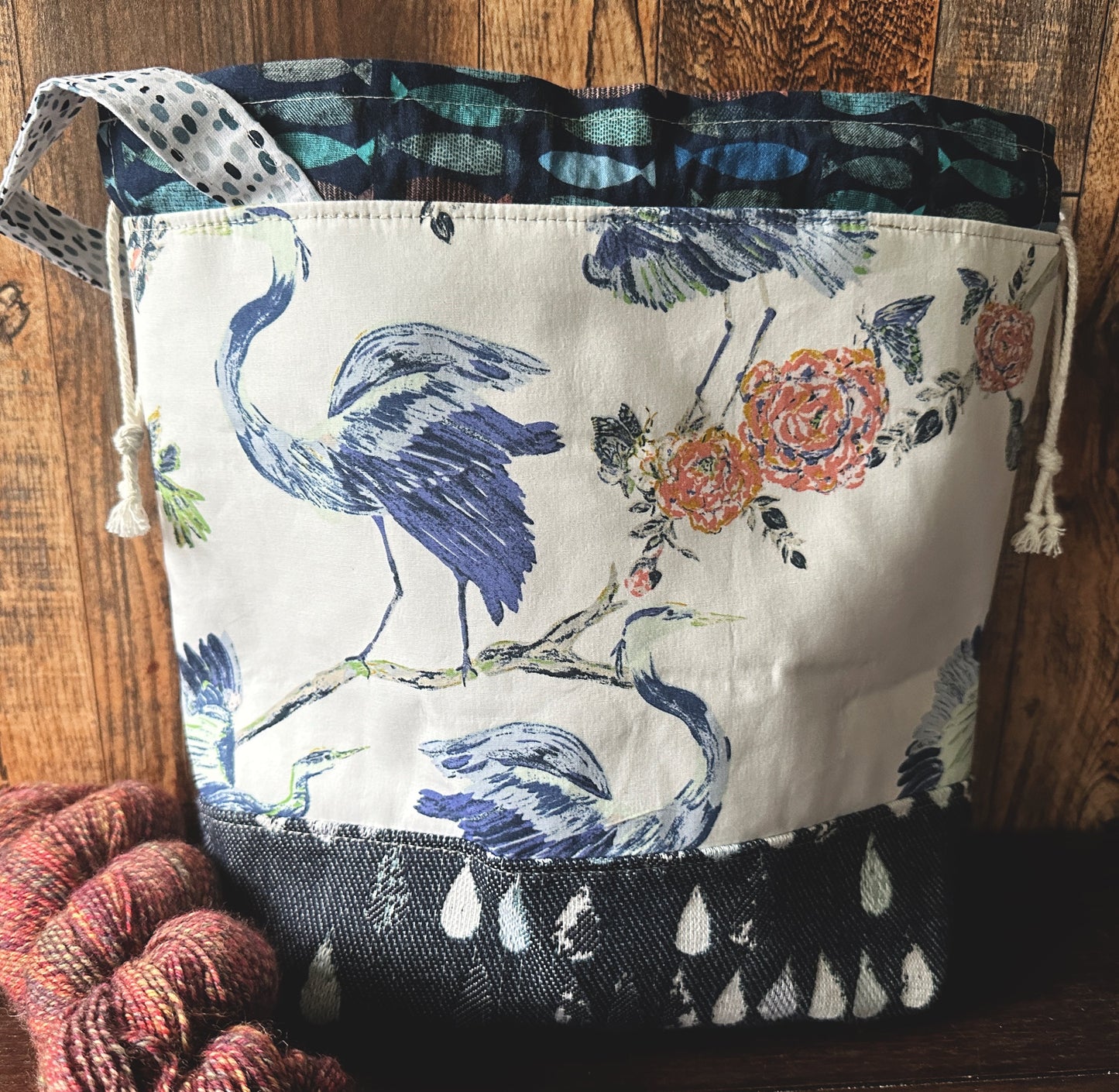 Herons in the Wetlands Large Project Bag