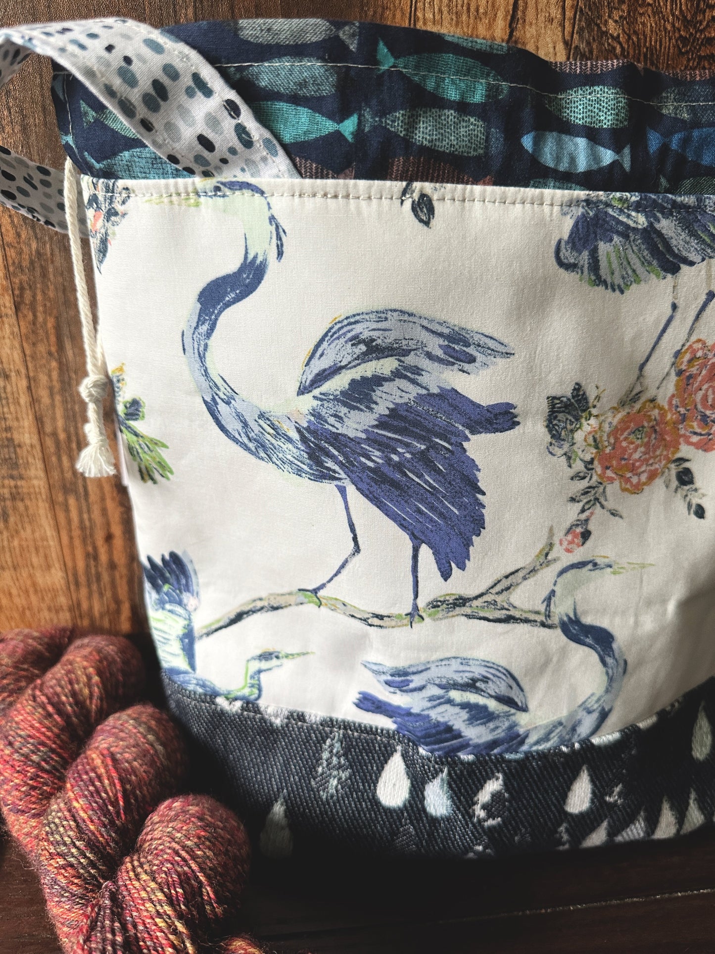 Herons in the Wetlands Large Project Bag
