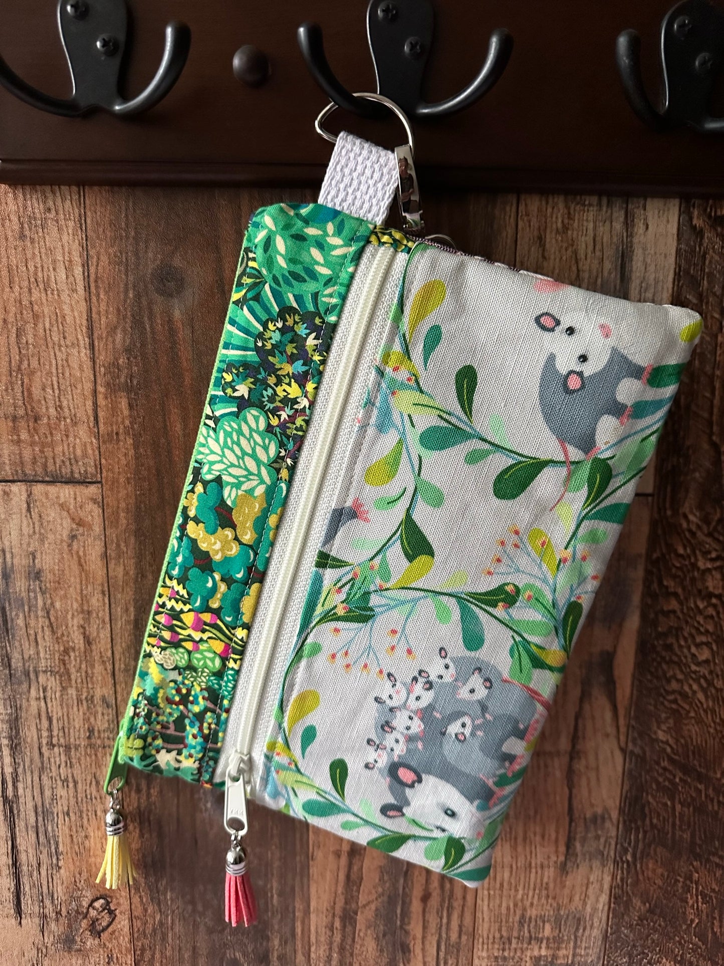 Adorable Opossum Double Zipper Pouch