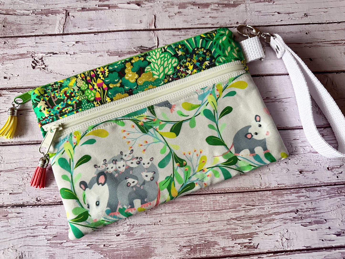 Adorable Opossum Double Zipper Pouch