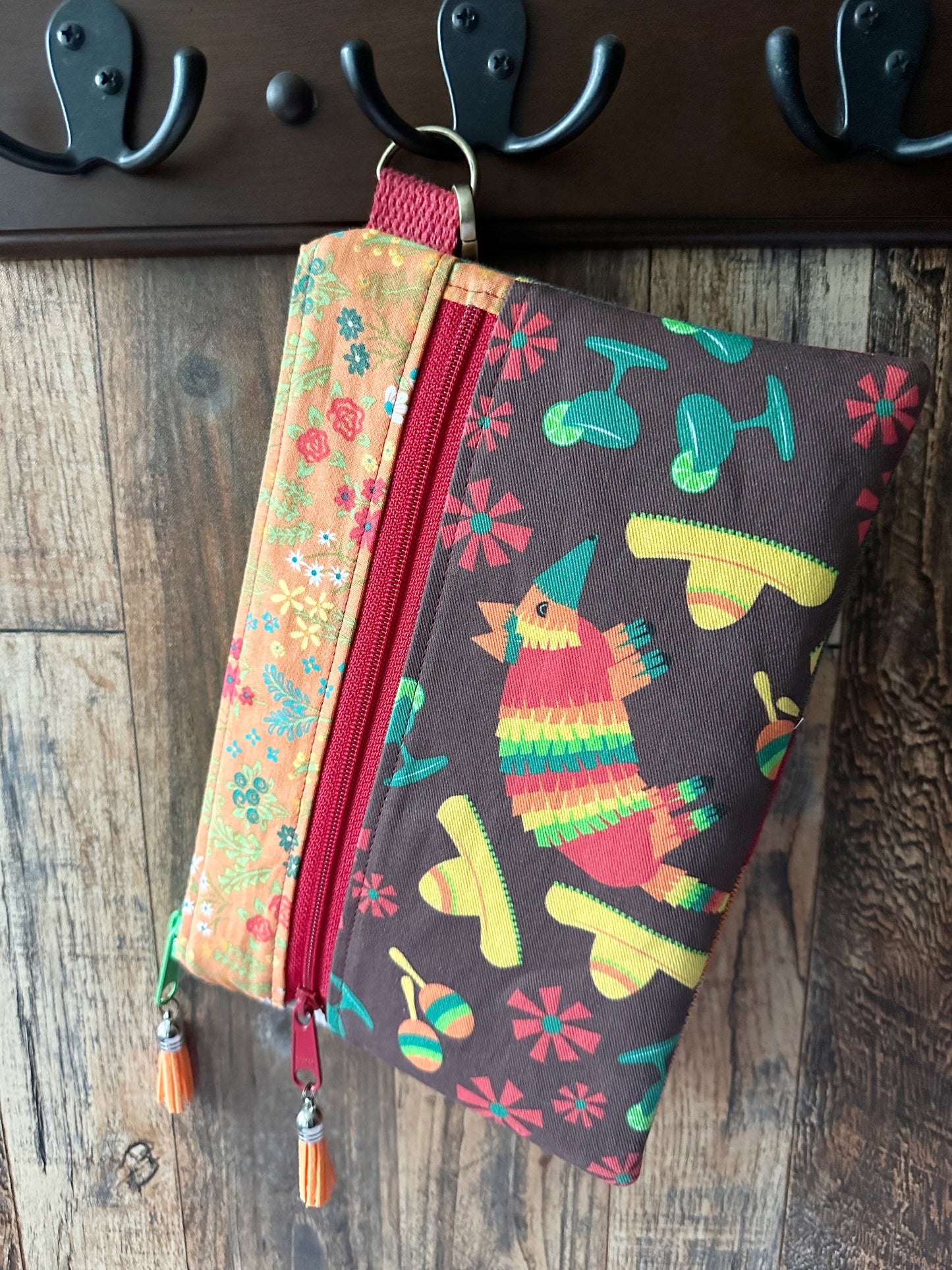Armadillo Party Double Zipper Pouch