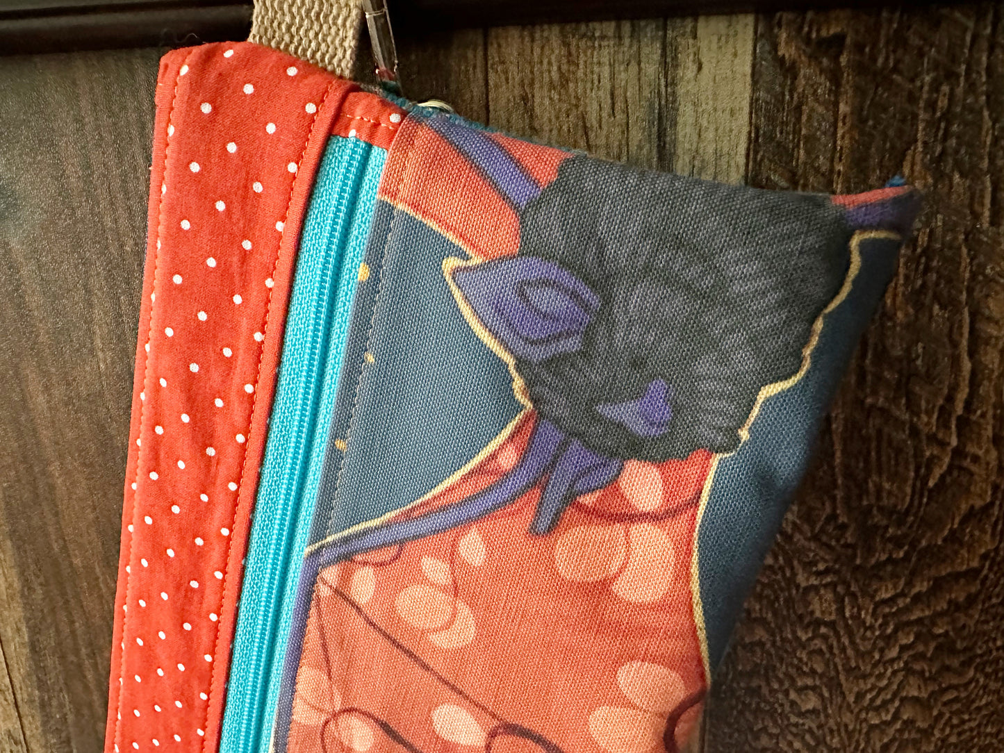 Beautiful Bat Double Zipper Pouch