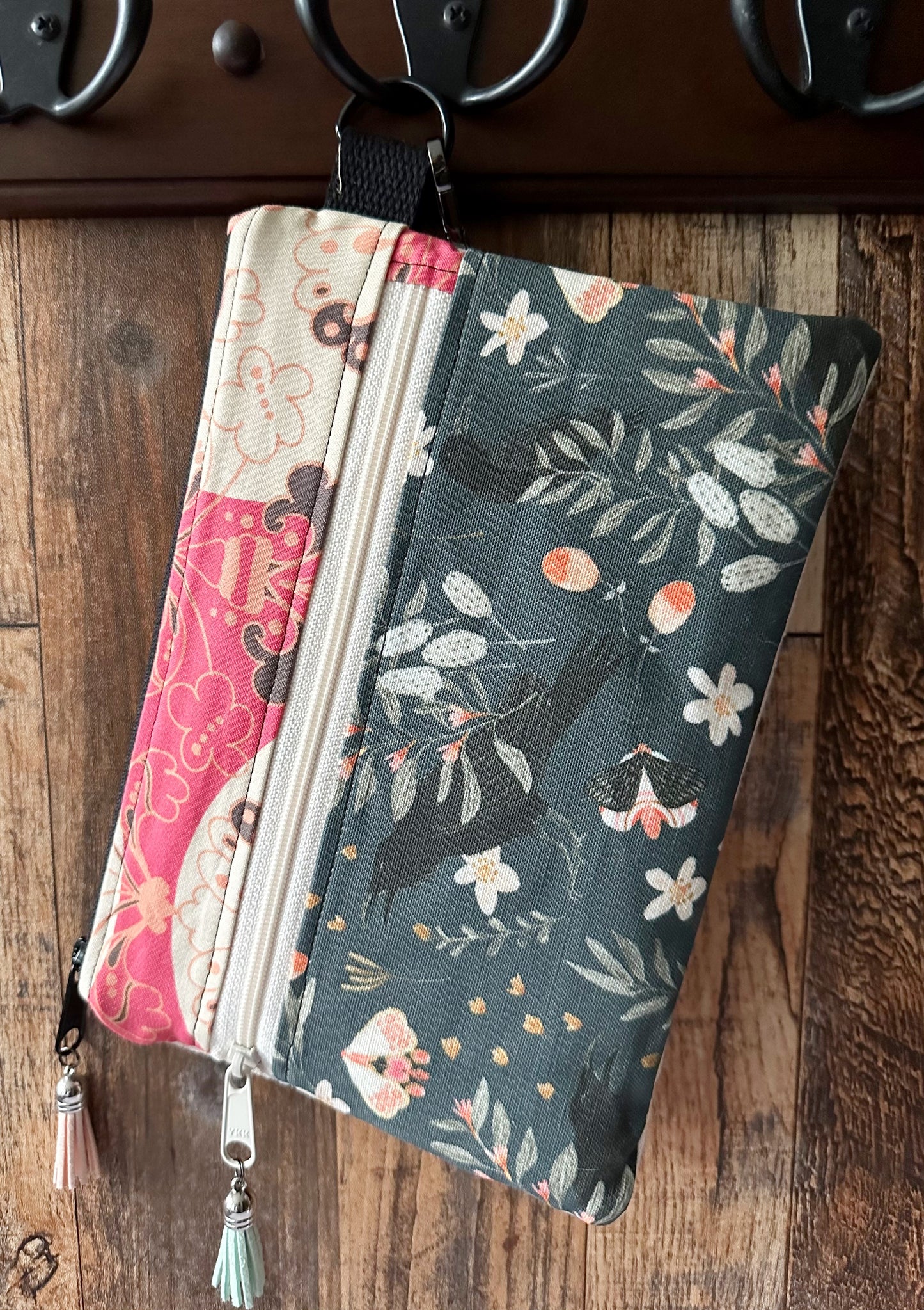 Classy Crows Double Zipper Pouch