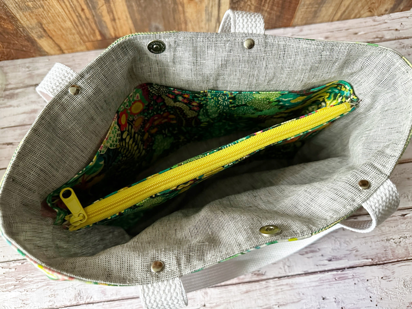Adorable Opossum Tote Bag with Zipper Pocket Divider