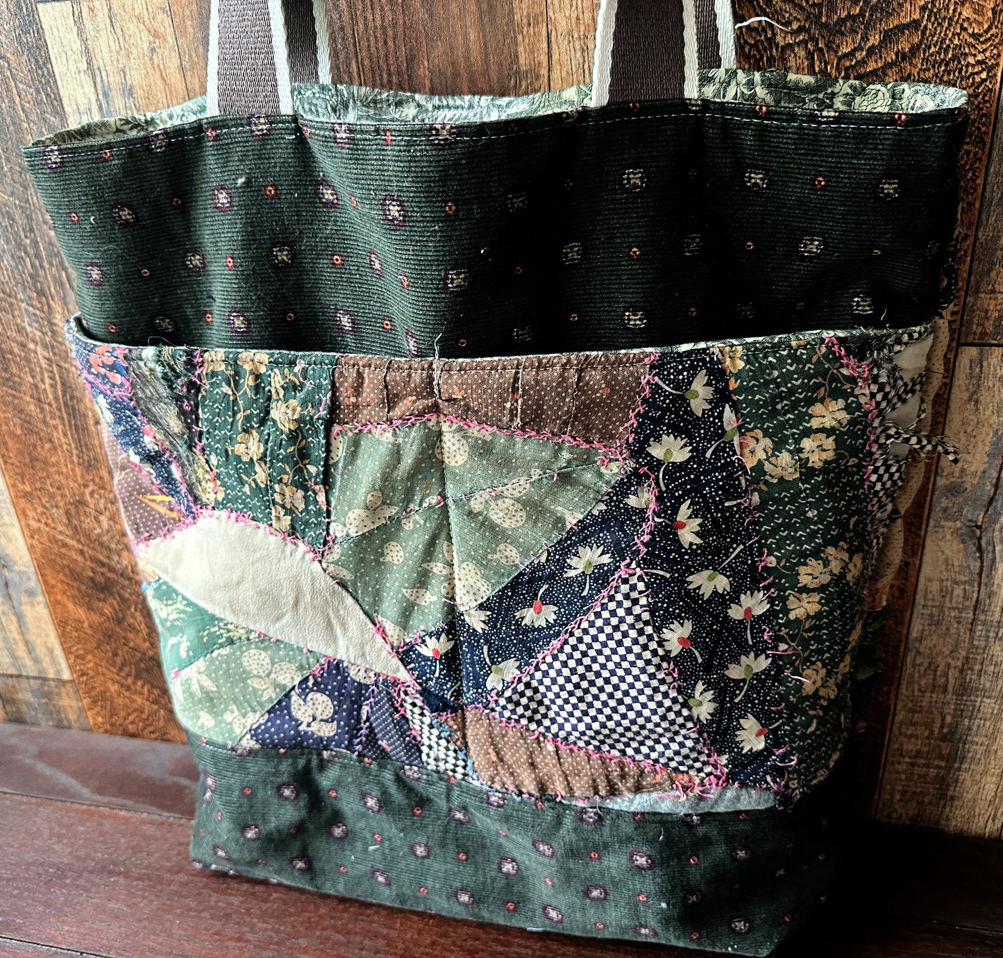 Repurposed Heritage Quilt Extra Large Tote