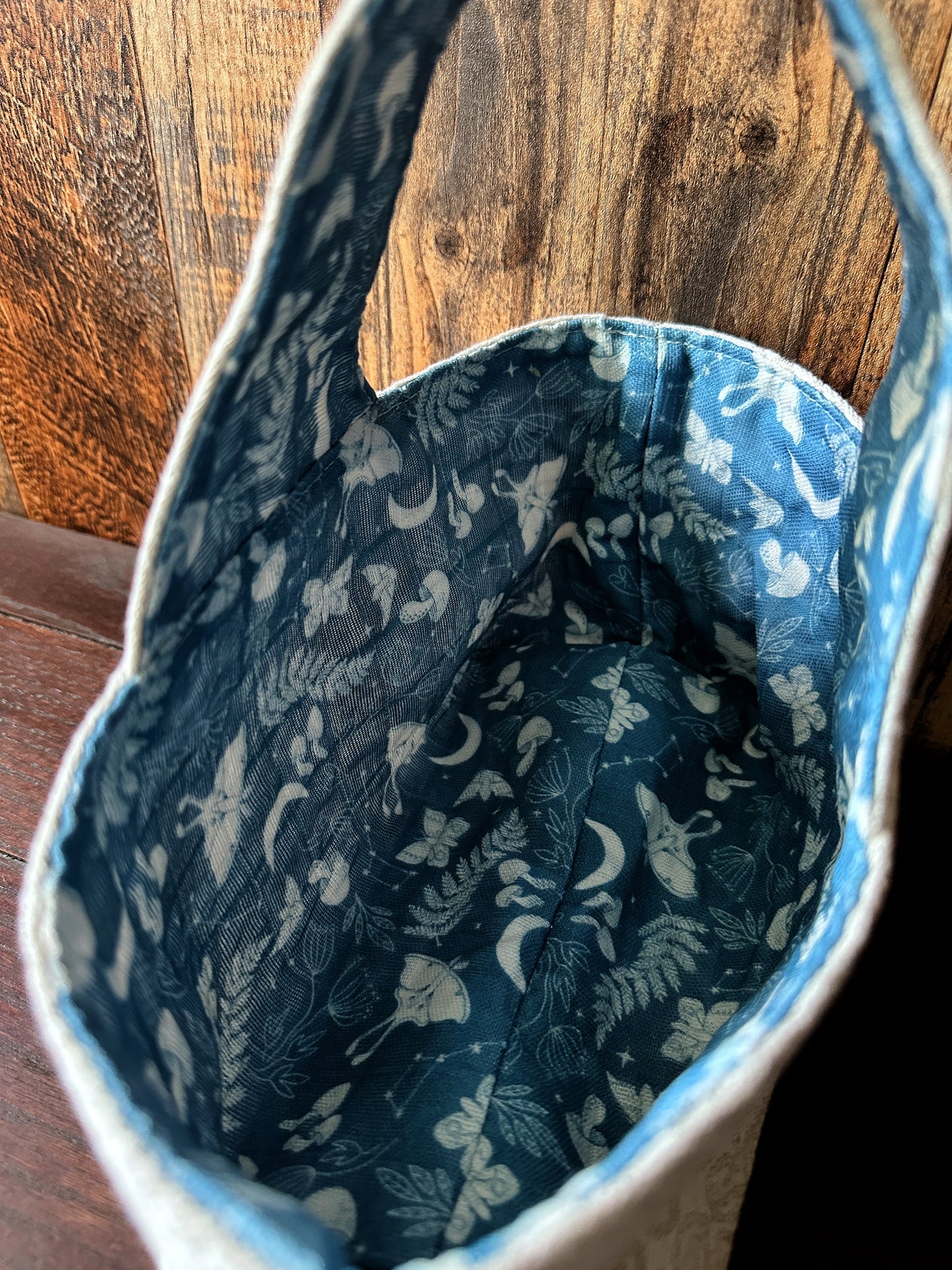 Moonlit Moths Small Fabric Basket