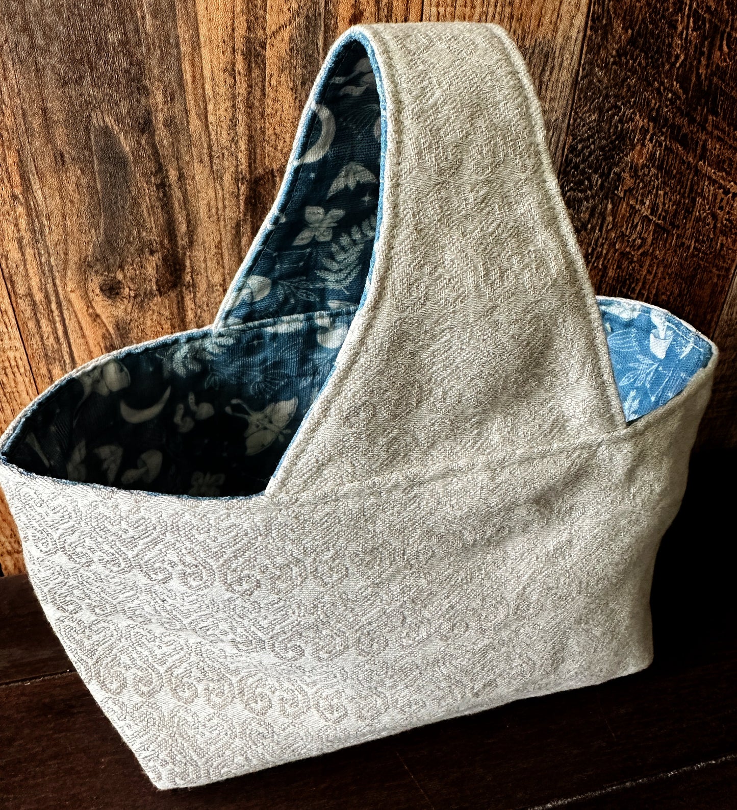 Moonlit Moths Small Fabric Basket