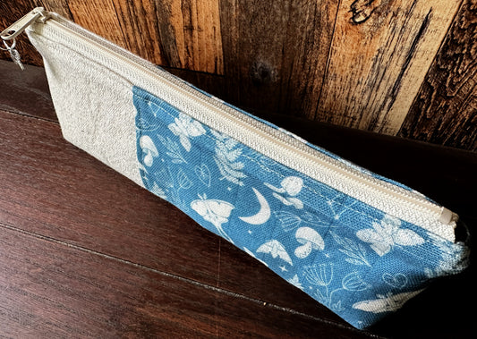 Moonlit Moths Long and Lean Zipper Bag