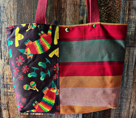 Armadillo Party Tote Bag with Zipper Pocket Divider