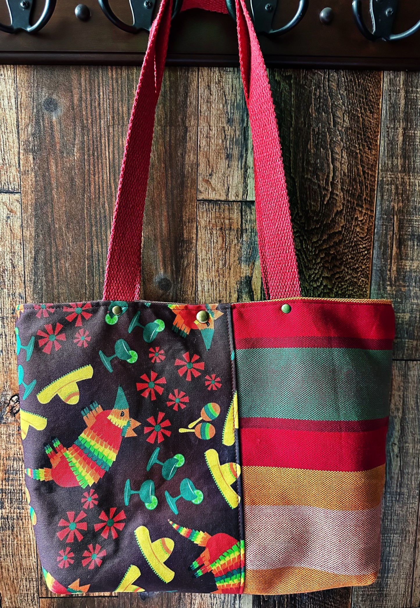 Armadillo Party Tote Bag with Zipper Pocket Divider