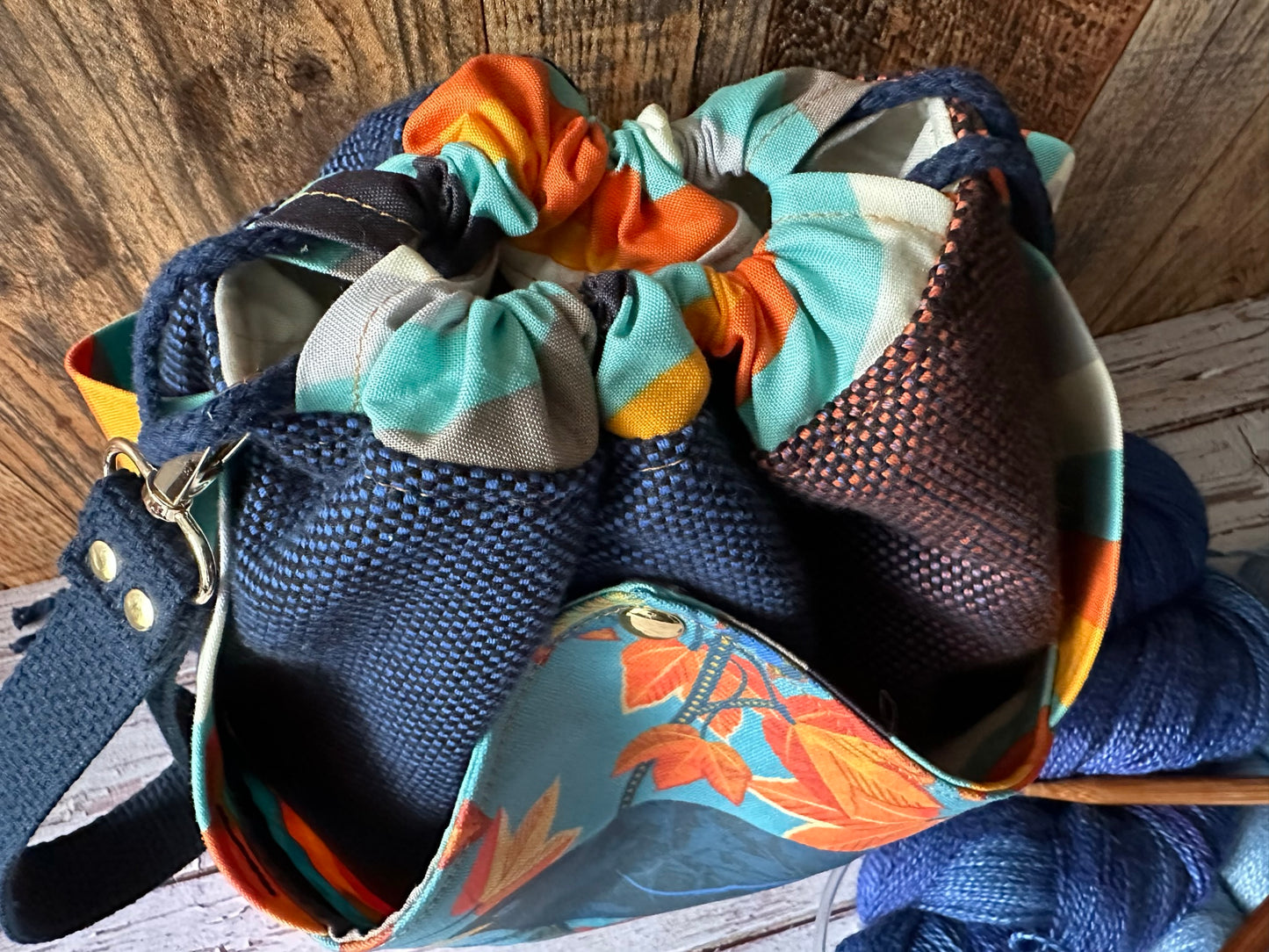 Blackbird in Maples Plenty O' Pockets Large Drawstring Pouch
