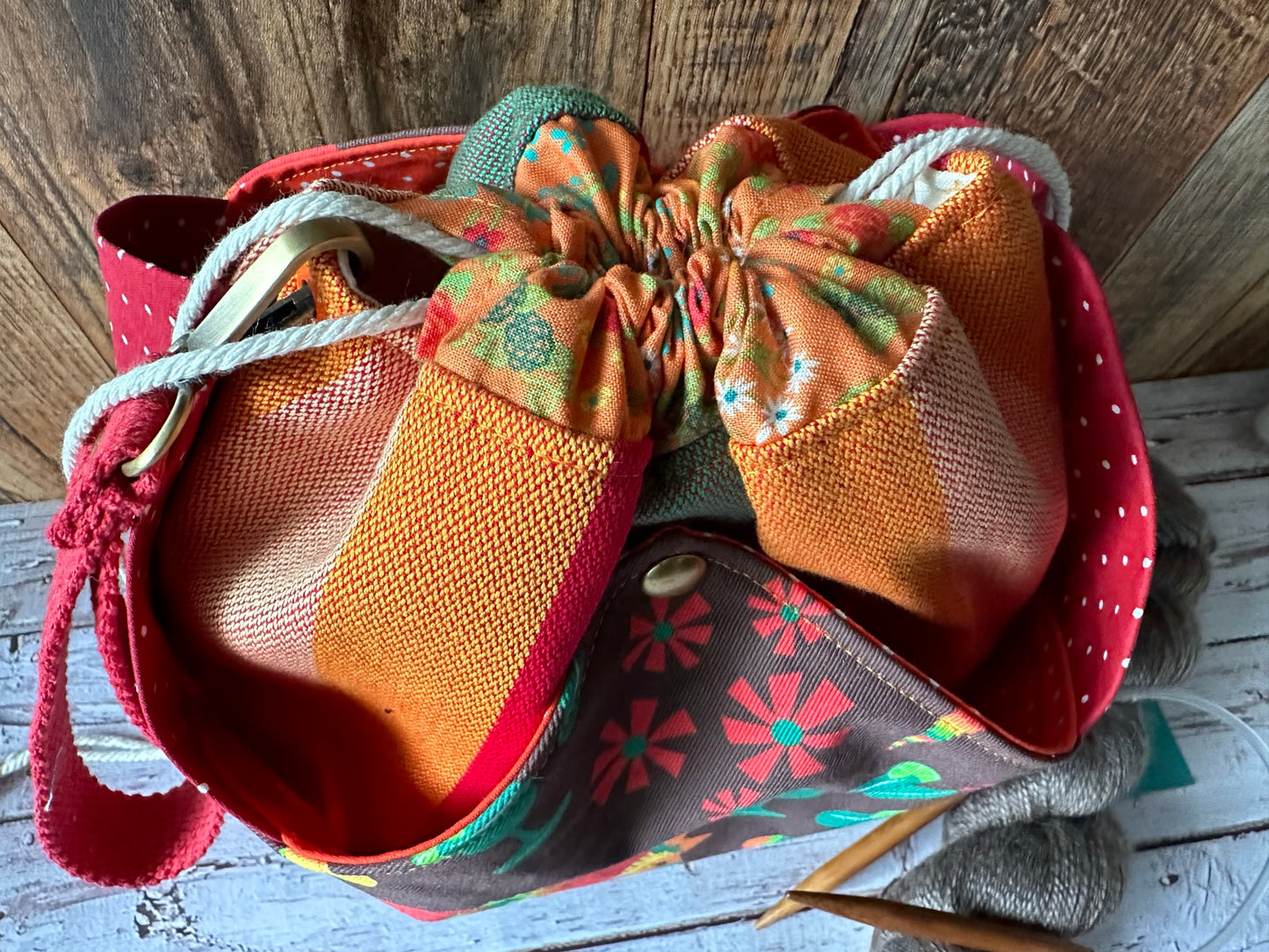 Armadillo Party Plenty O' Pockets Large Drawstring Pouch
