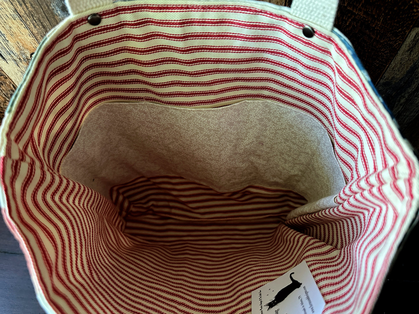 Repurposed Heritage Quilt Tote/Book Bag