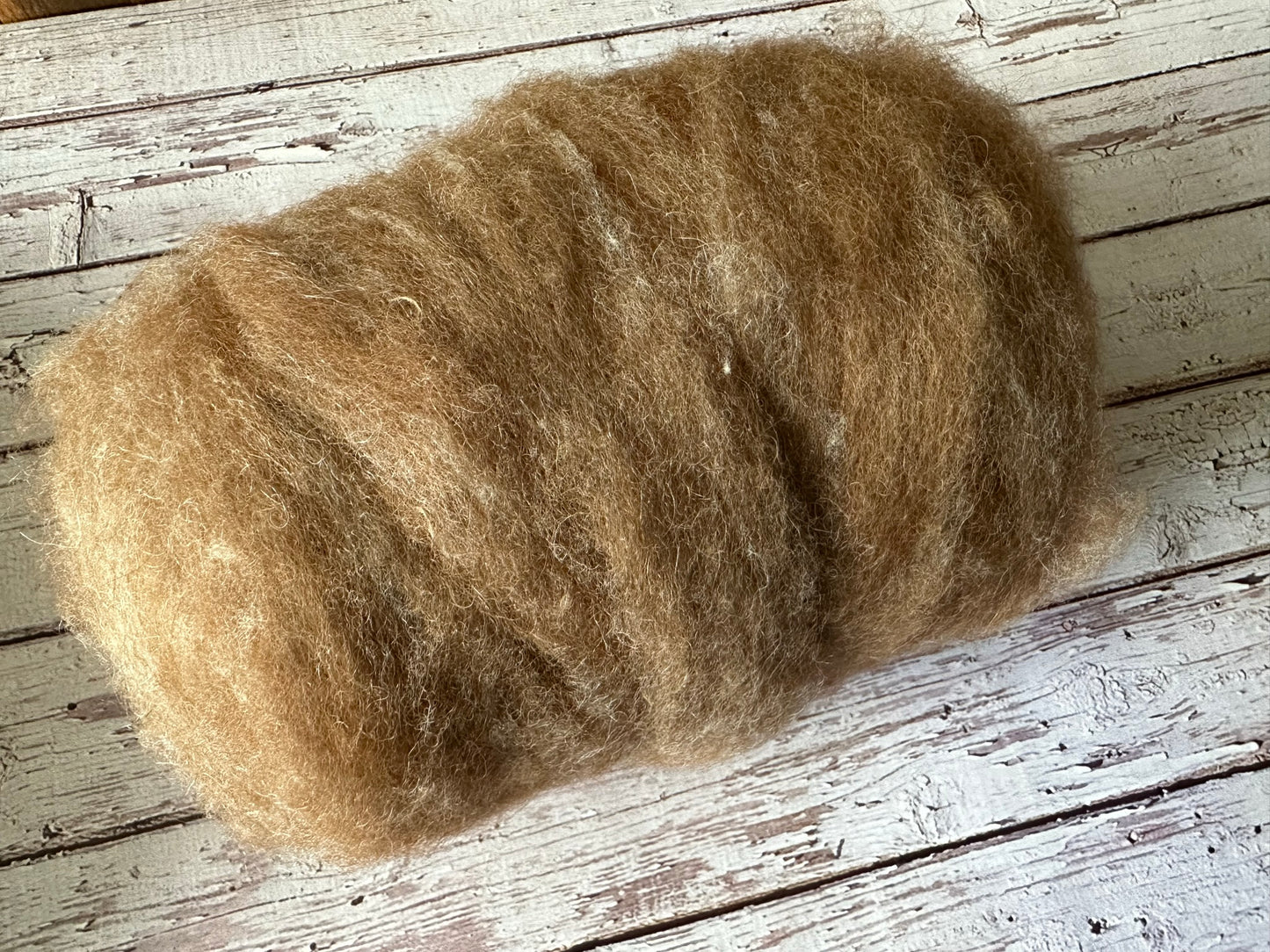 Shetland Wool and Alpaca Blanket Roving from Pumpkin and Lollipop