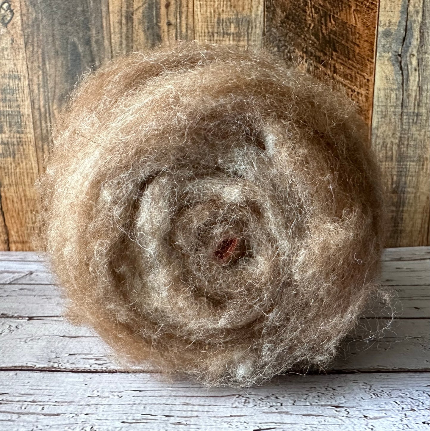 Shetland Wool and Alpaca Blanket Roving from Pumpkin and Lollipop