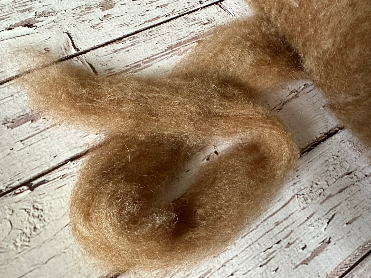 Shetland Wool and Alpaca Blanket Roving from Pumpkin and Lollipop