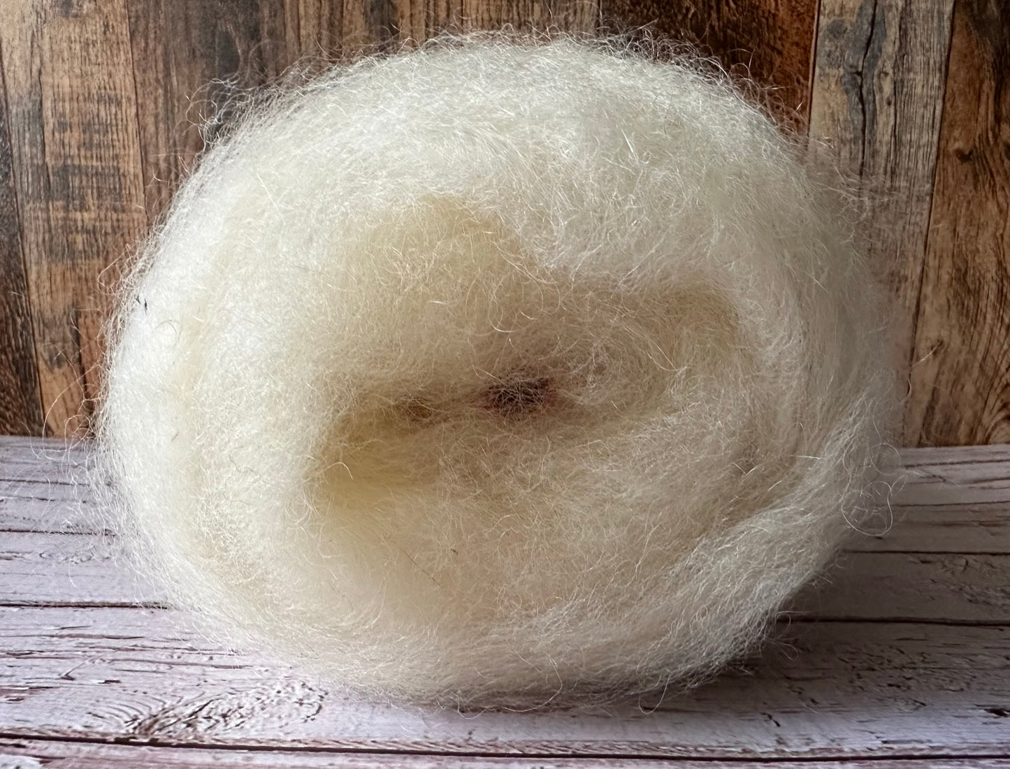 Py-Gora/Mohair and BFL Wool Roving ~ Bitty Bump