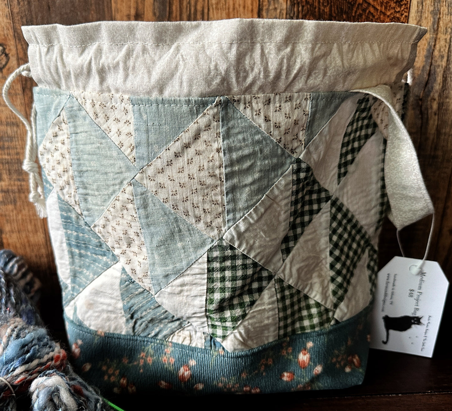 Repurposed Heritage Quilt Medium Project Bag