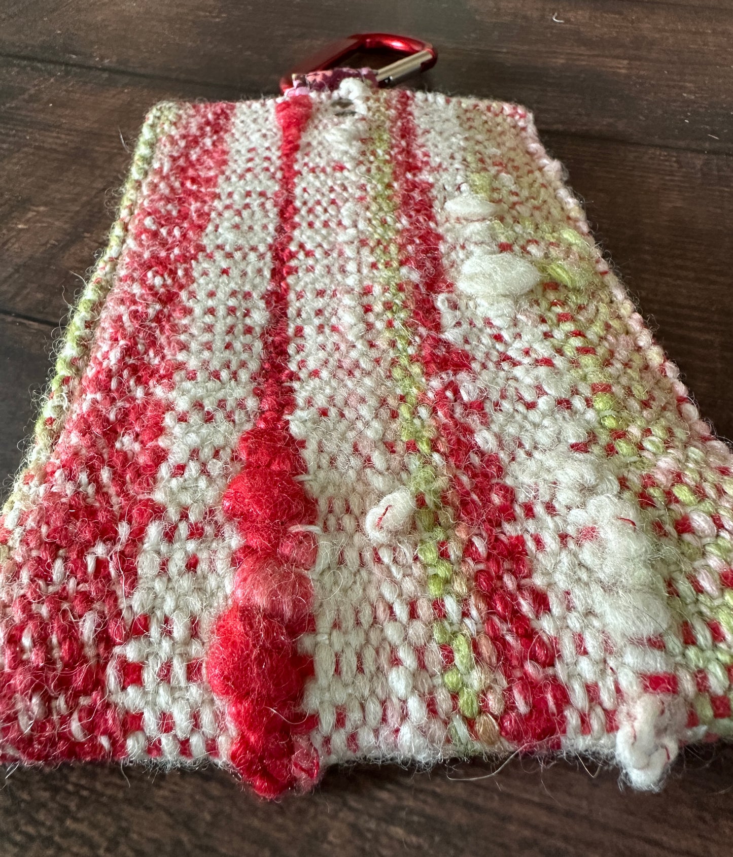Mushrooms and Handwoven Wool Phone Pouch with Internal Card Pocket (Copy)