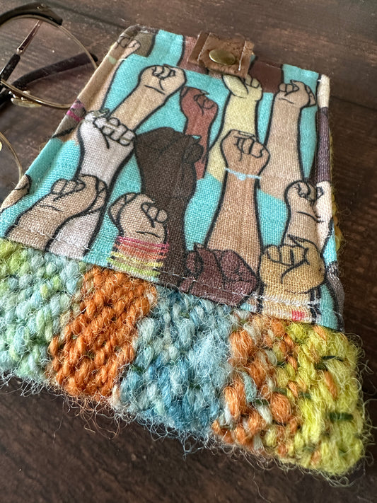 Resist and Woven Wool Padded Glasses Case