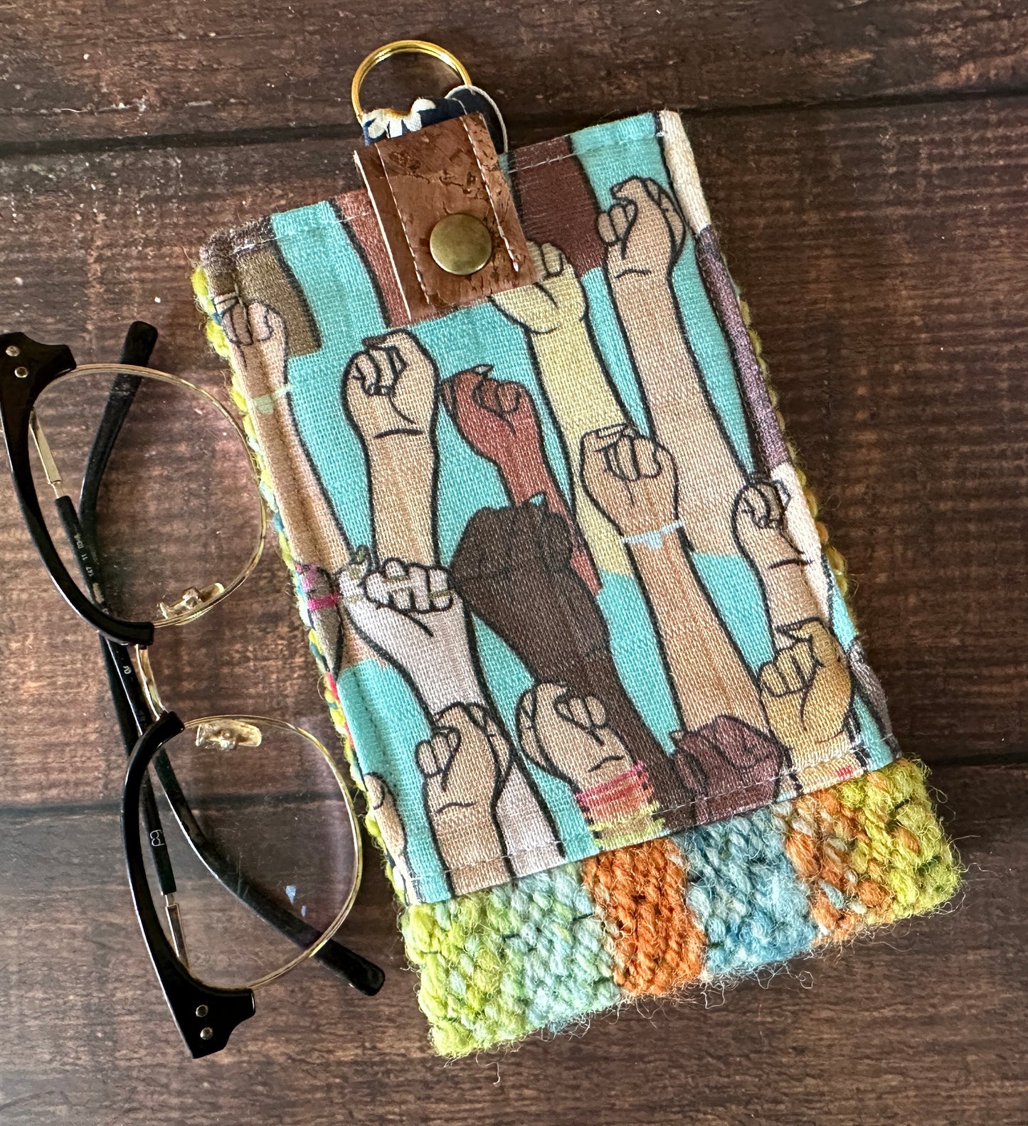 Resist and Woven Wool Padded Glasses Case