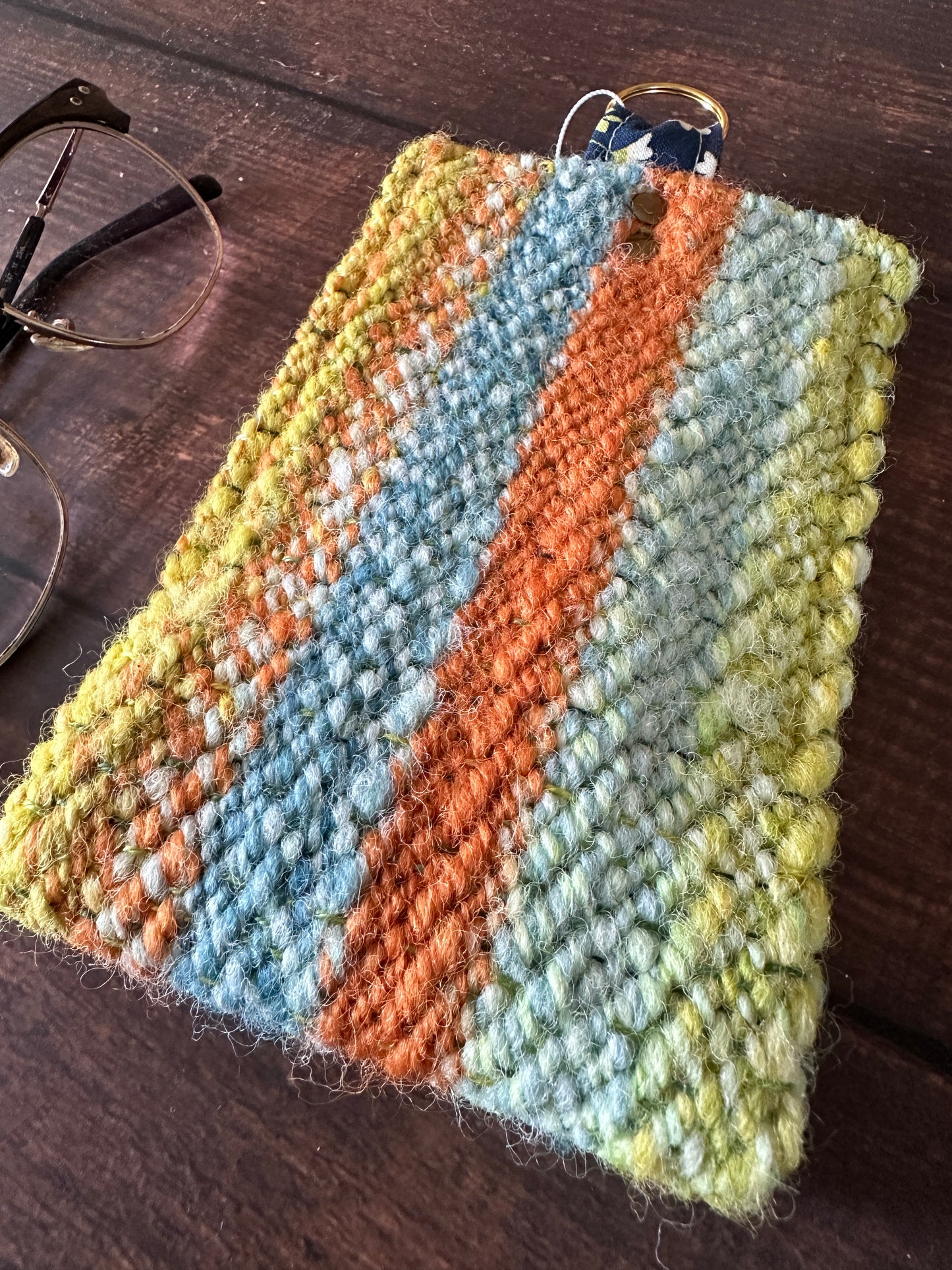 Resist and Woven Wool Padded Glasses Case