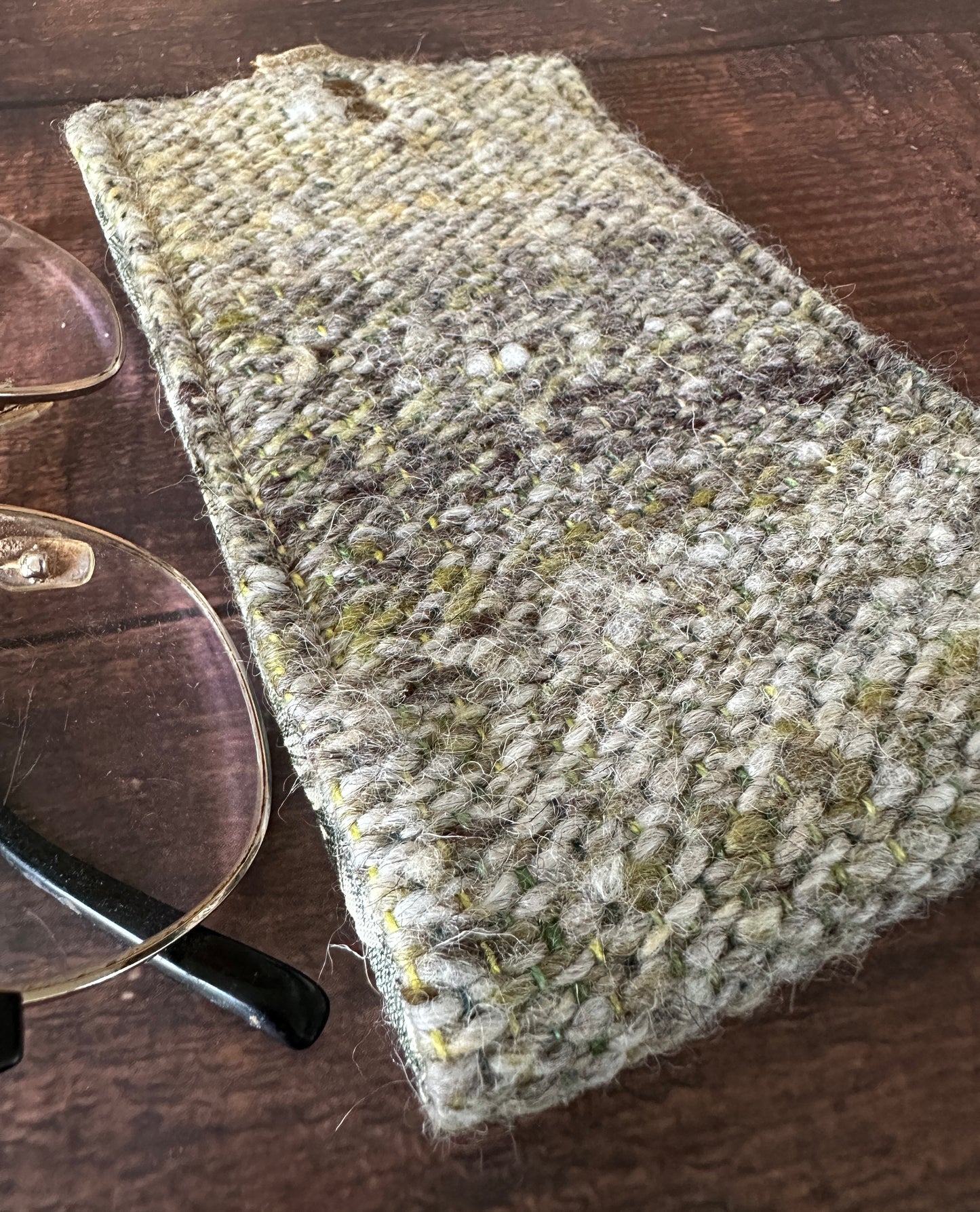 Wrymling Dragons and Woven Wool Padded Glasses Case