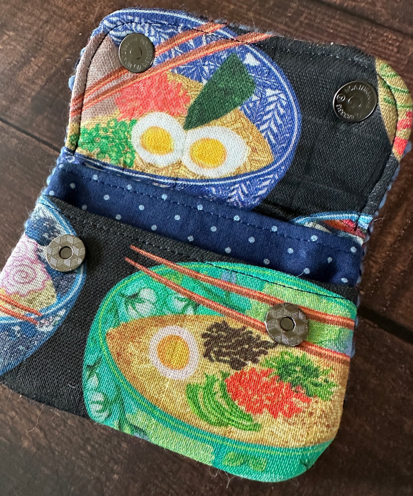 Ramen and Handwoven Wool Simple Card Wallet