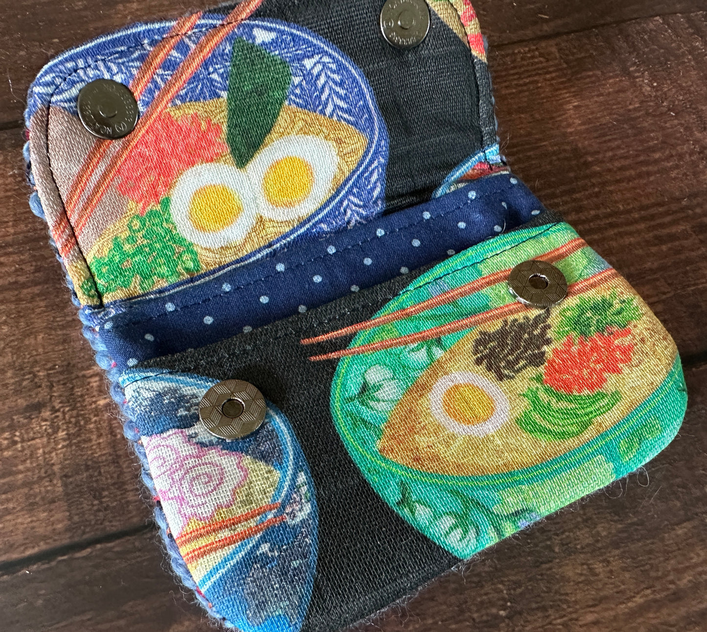 Ramen and Handwoven Wool Simple Card Wallet