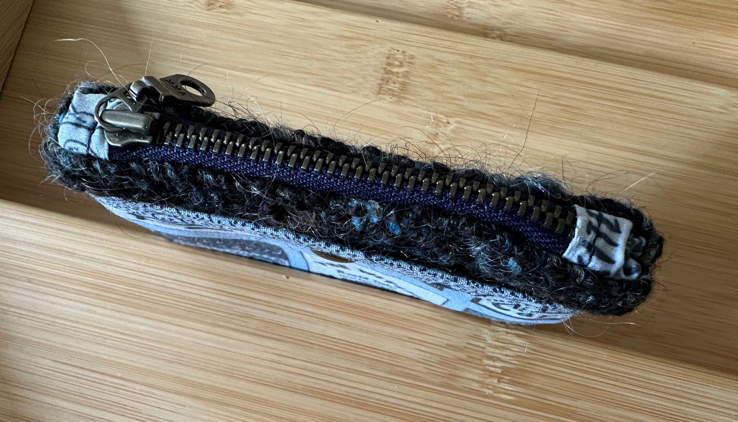 Banned Books and Handwoven Wool Simple Zipper Wallet