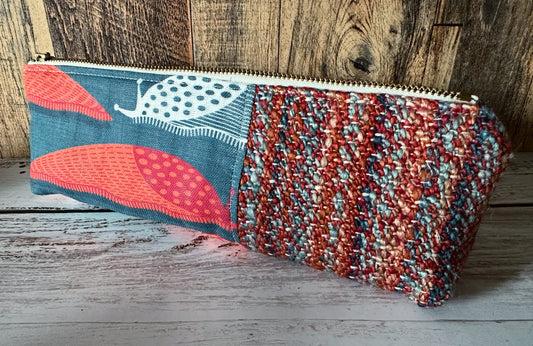 Slug Parade with Handwoven Wool Long and Lean Zipper Bag