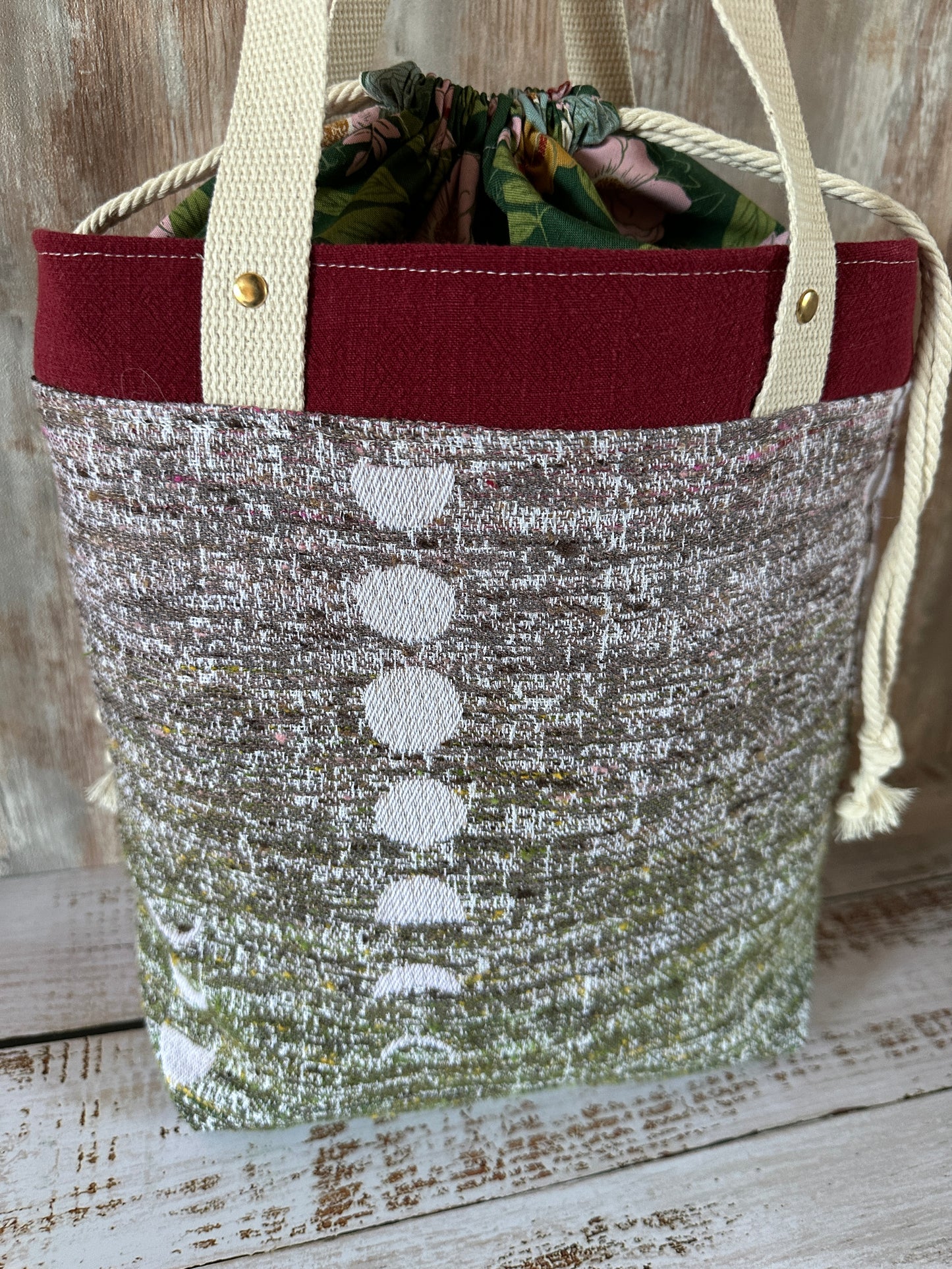 Luna Moth and Vernal Moon Phases Medium Deluxe Project Bag