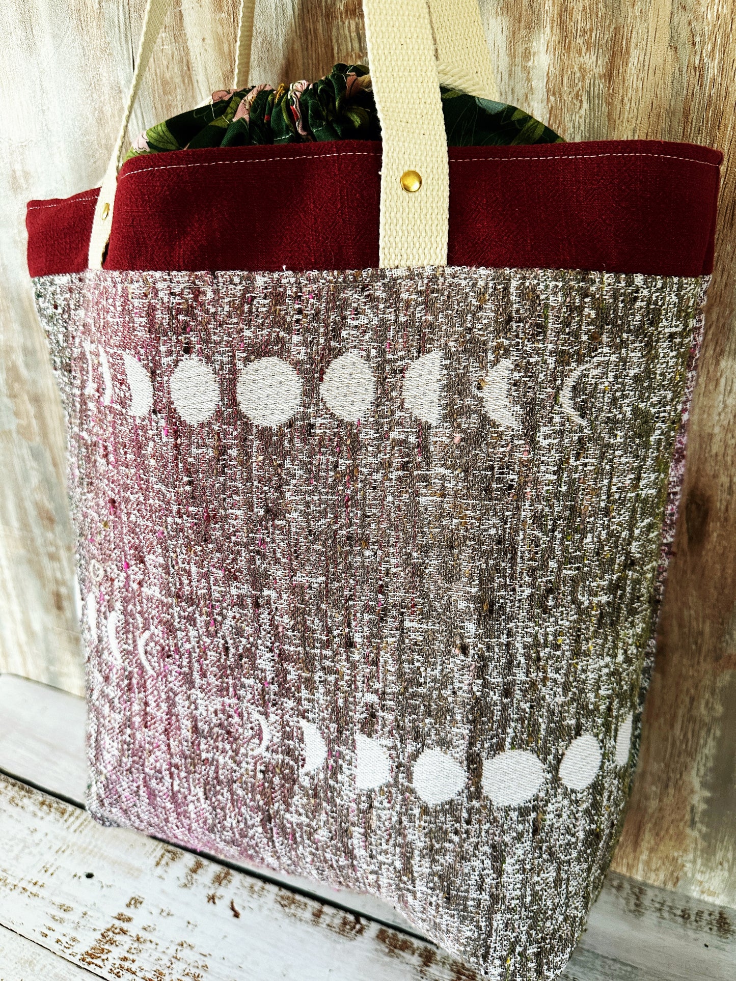 Luna Moth and Vernal Moon Phases Large Deluxe Project Bag