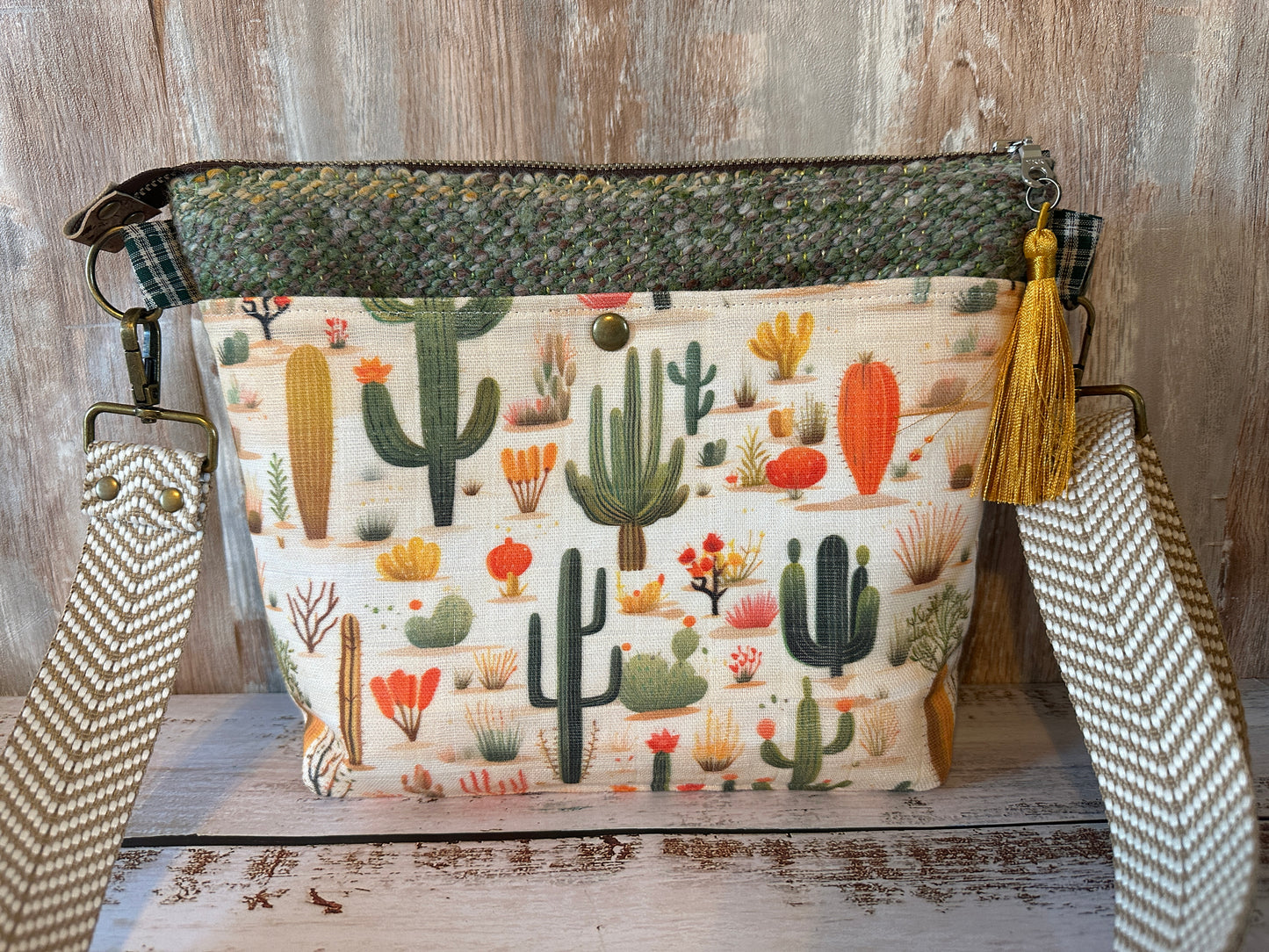 Sonoran Desert and Woven Wool Minimalist Purse