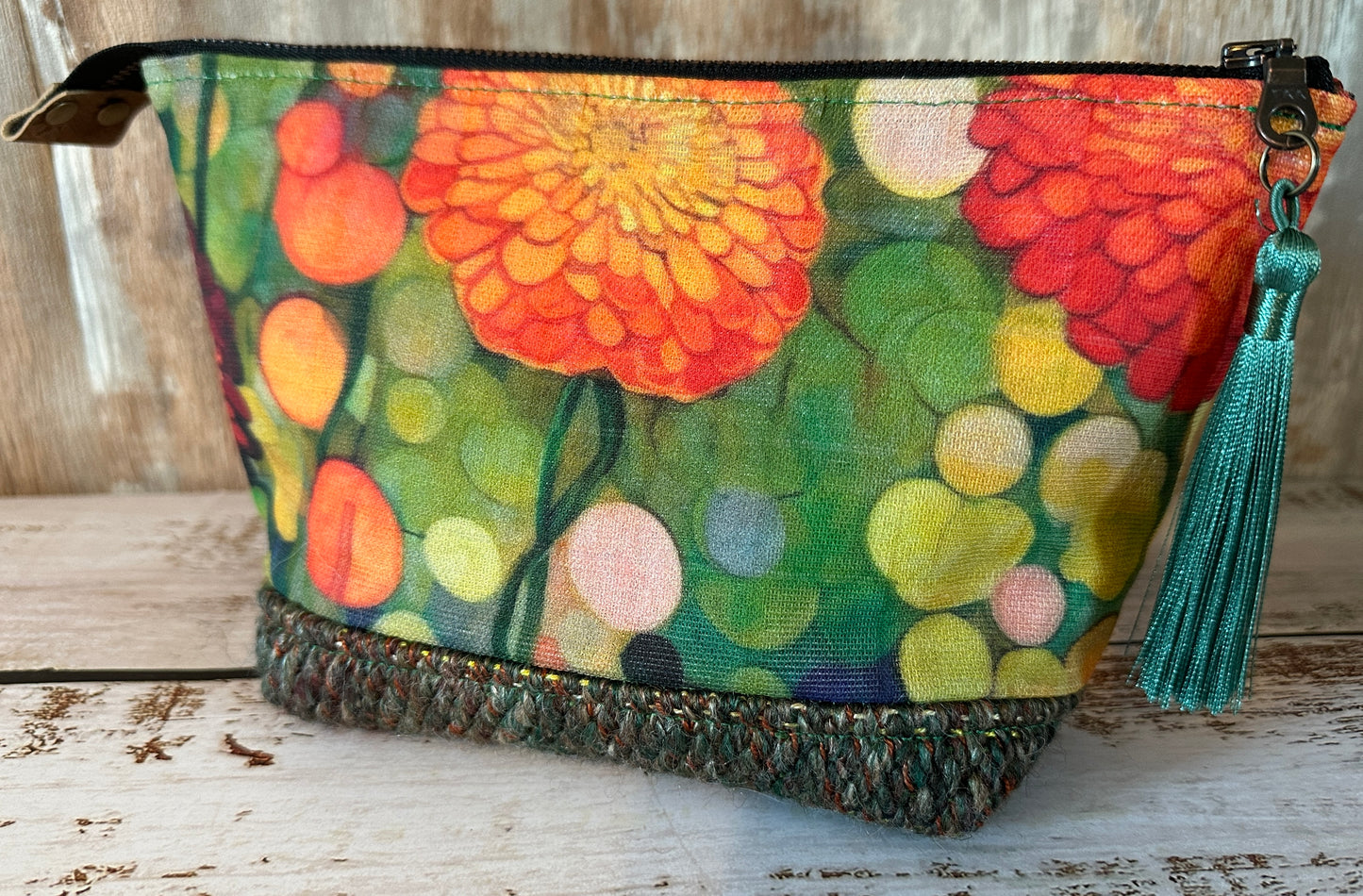 Zinnias Small Open Wide Bag