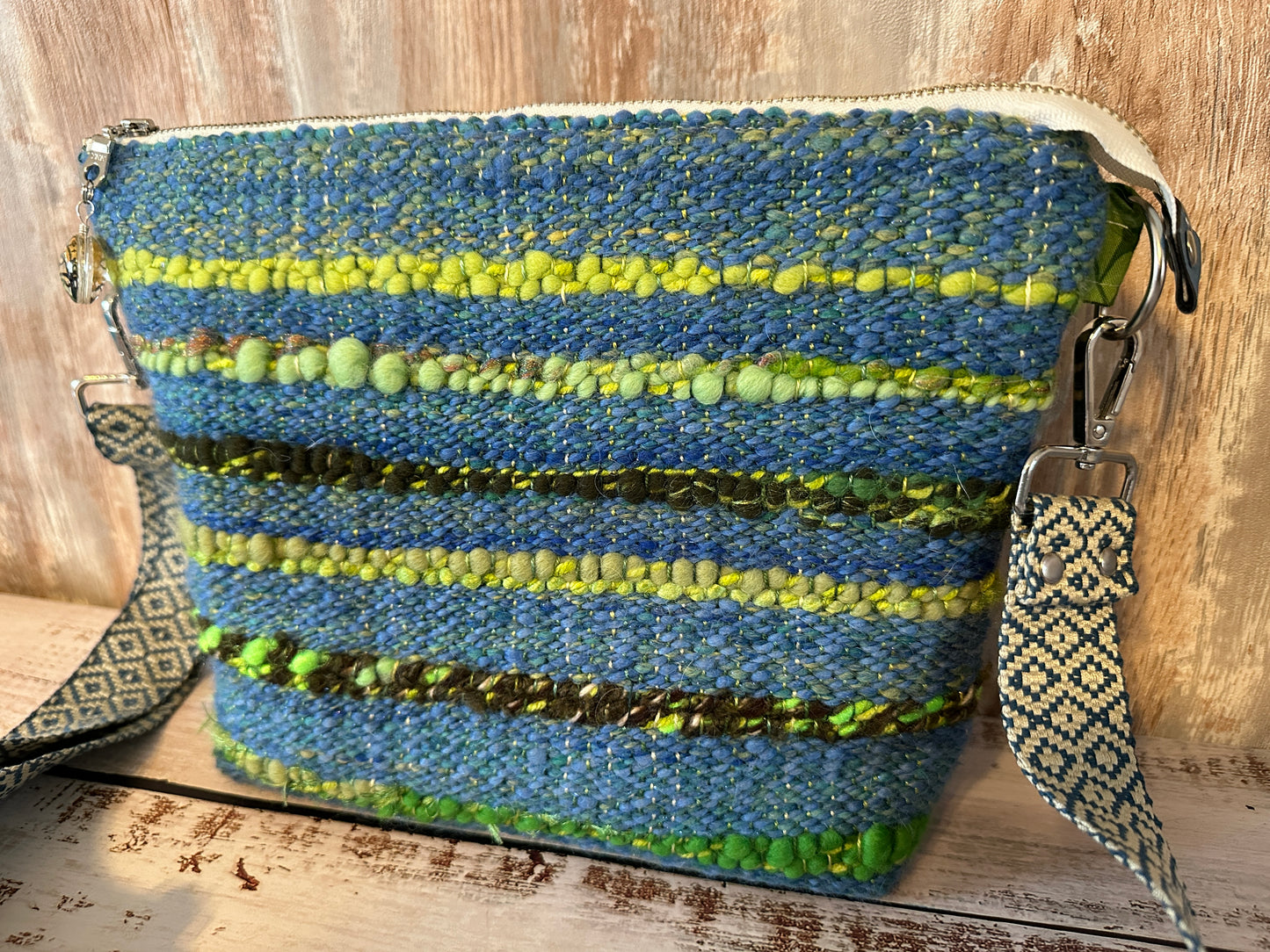Cornflowers and Woven Wool Minimalist Purse (Copy)
