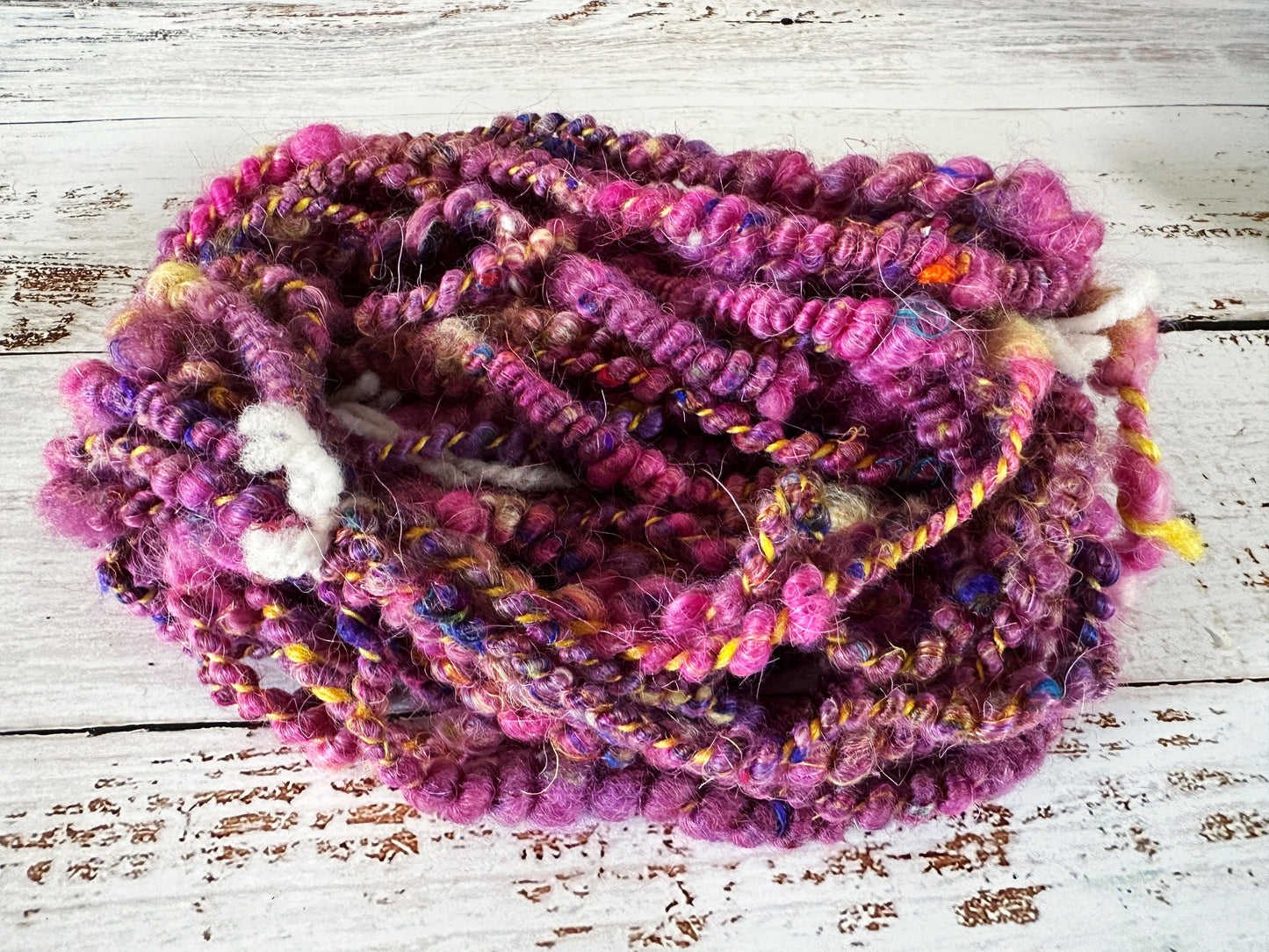 Handspun Art Yarn, Core and Coil Spun