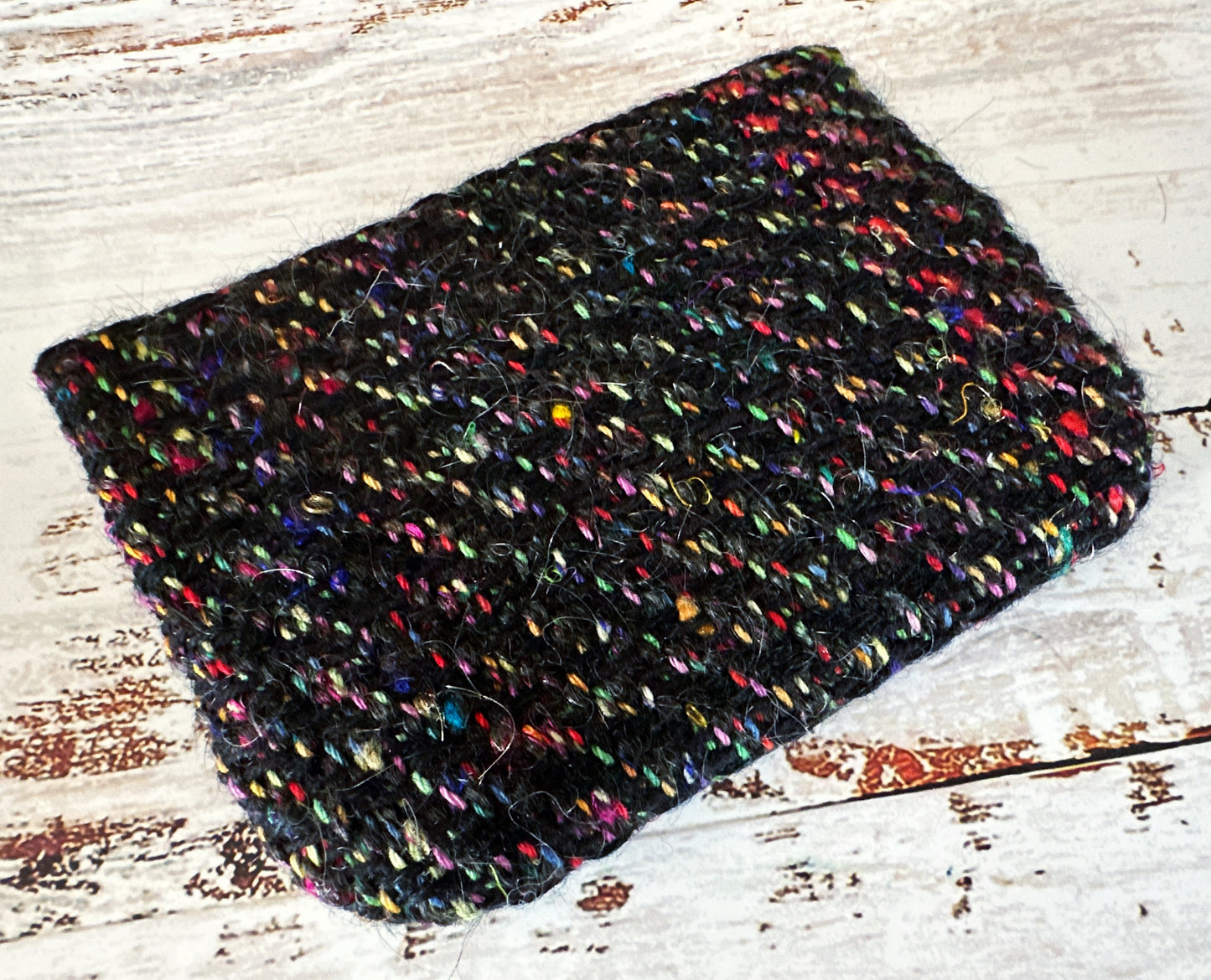 Rainbow Jellyfish & Woven Wool Simple Card Wallet