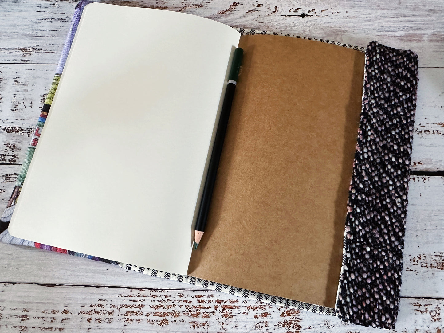 Help Desk with Handwoven Wool Adjustable A5 Journal Cover for Book Lovers