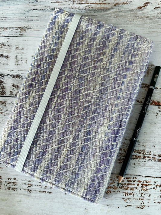 Vintage Bookshelf with Handwoven Wool Adjustable A5 Journal Cover