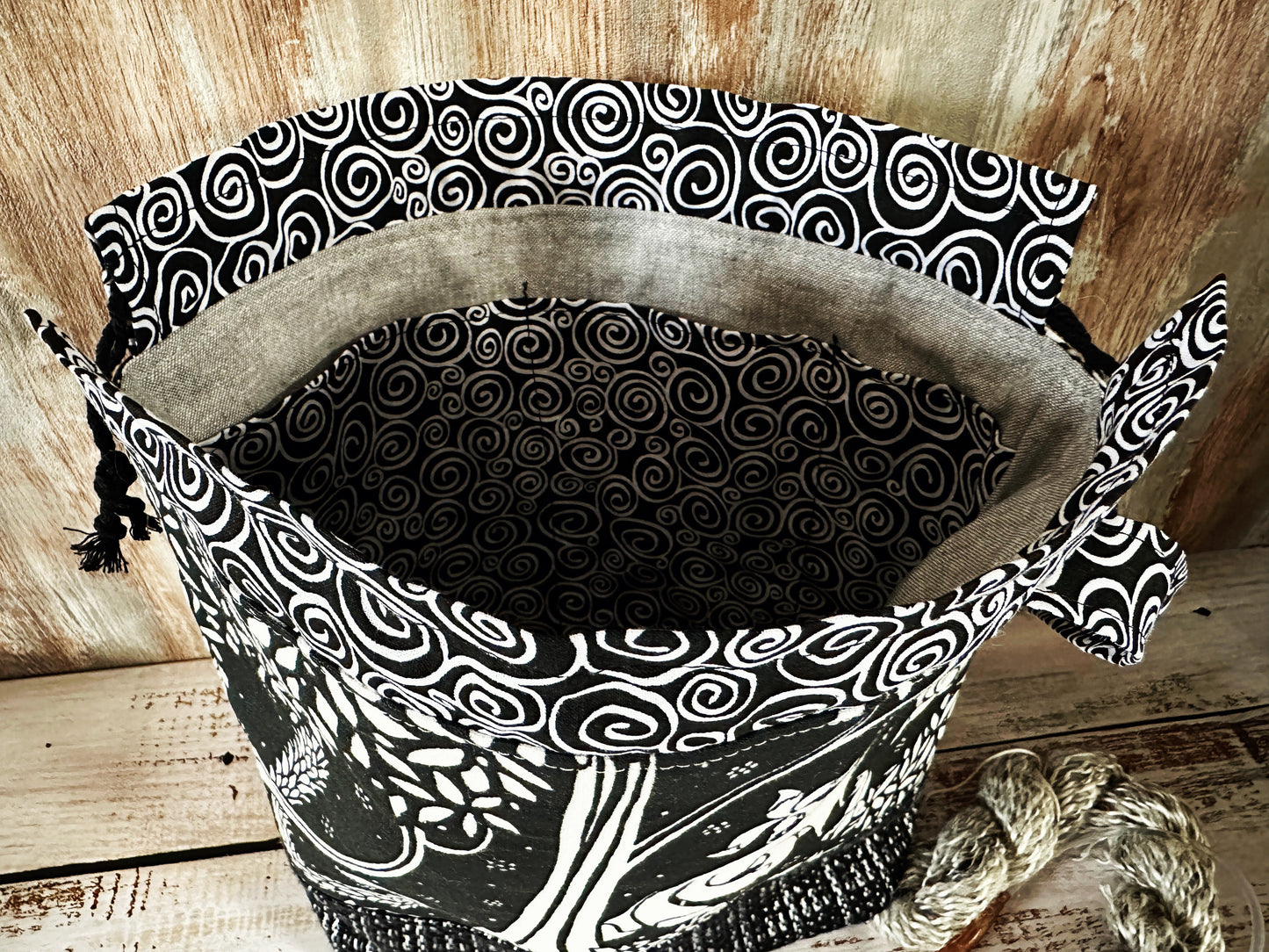 Kitsune, Jackalope and Sasquatch Medium Project Bag ~ Cryptid Theme