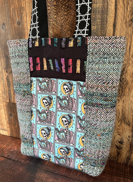 The Book Lover Tarot and Woven Wool Double Pocket Large Tote Bag