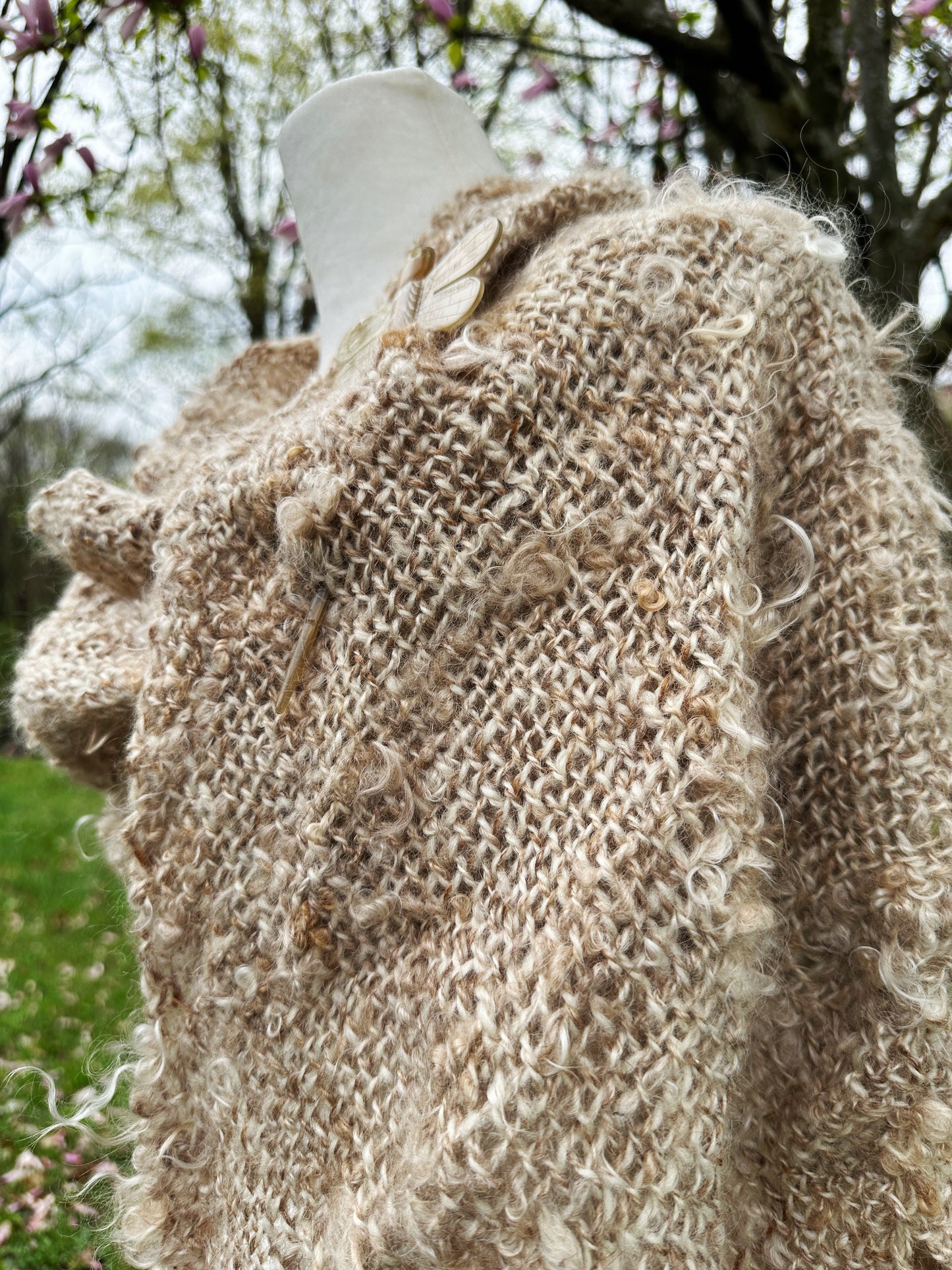 One Forgets to Savor the Familiar ~ Handspun & Handwoven Shawl
